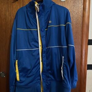 Rocawear Blue and Yellow Windbreaker Jacket